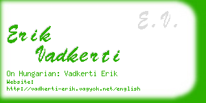 erik vadkerti business card
